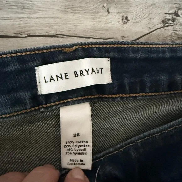 Lane Bryant Dark Wash Skinny Jeans 26W Stretch Denim - Picture 9 of 11